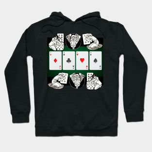 Lucky girls playing cards and playing cards Hoodie